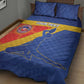 Custom Haiti Football Quilt Bed Set Neg Marron - Road To World Cup 2026 - African Pride