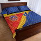 Custom Haiti Football Quilt Bed Set Neg Marron - Road To World Cup 2026 - African Pride