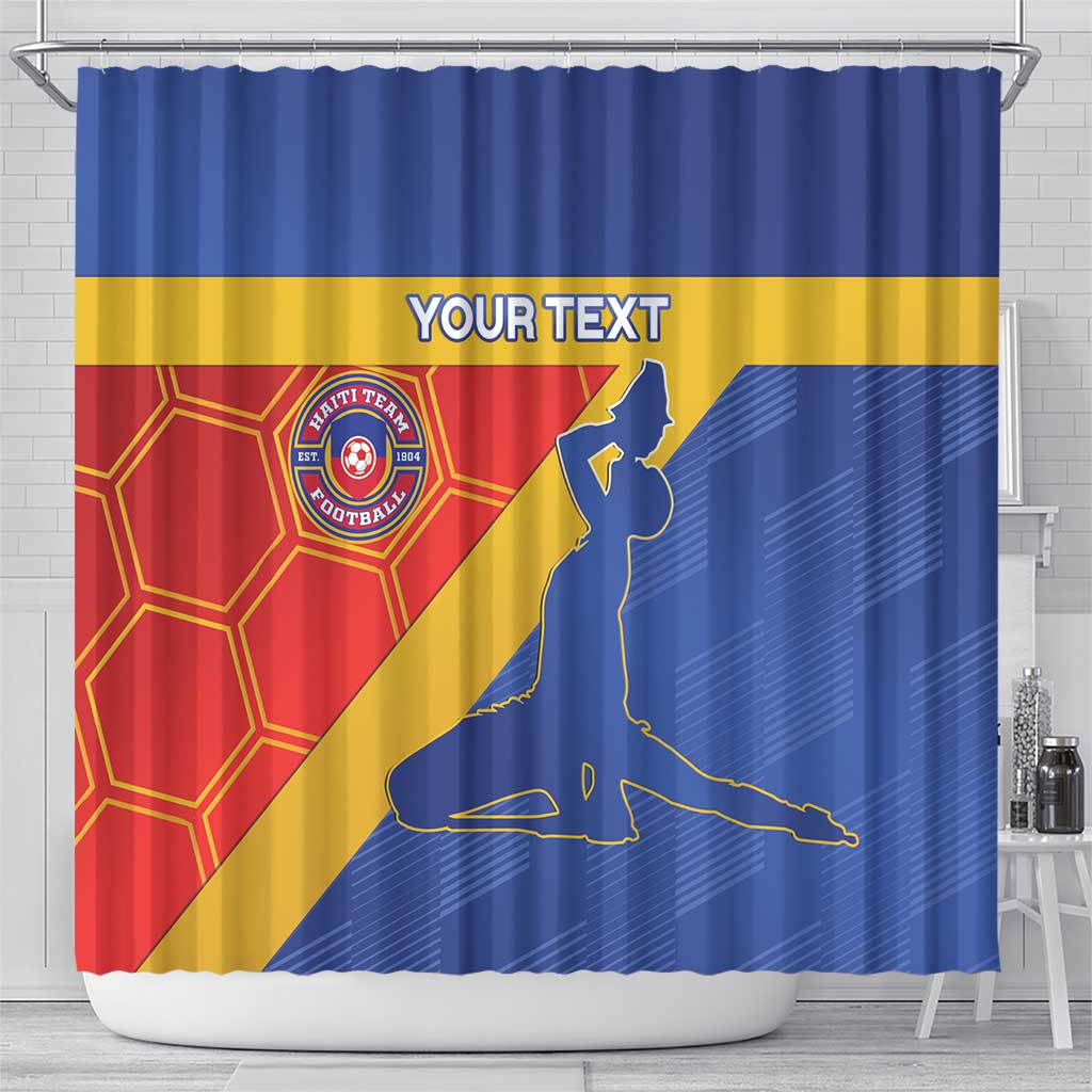 Custom Haiti Football Shower Curtain Neg Marron - Road To World Cup 2026 - African Pride