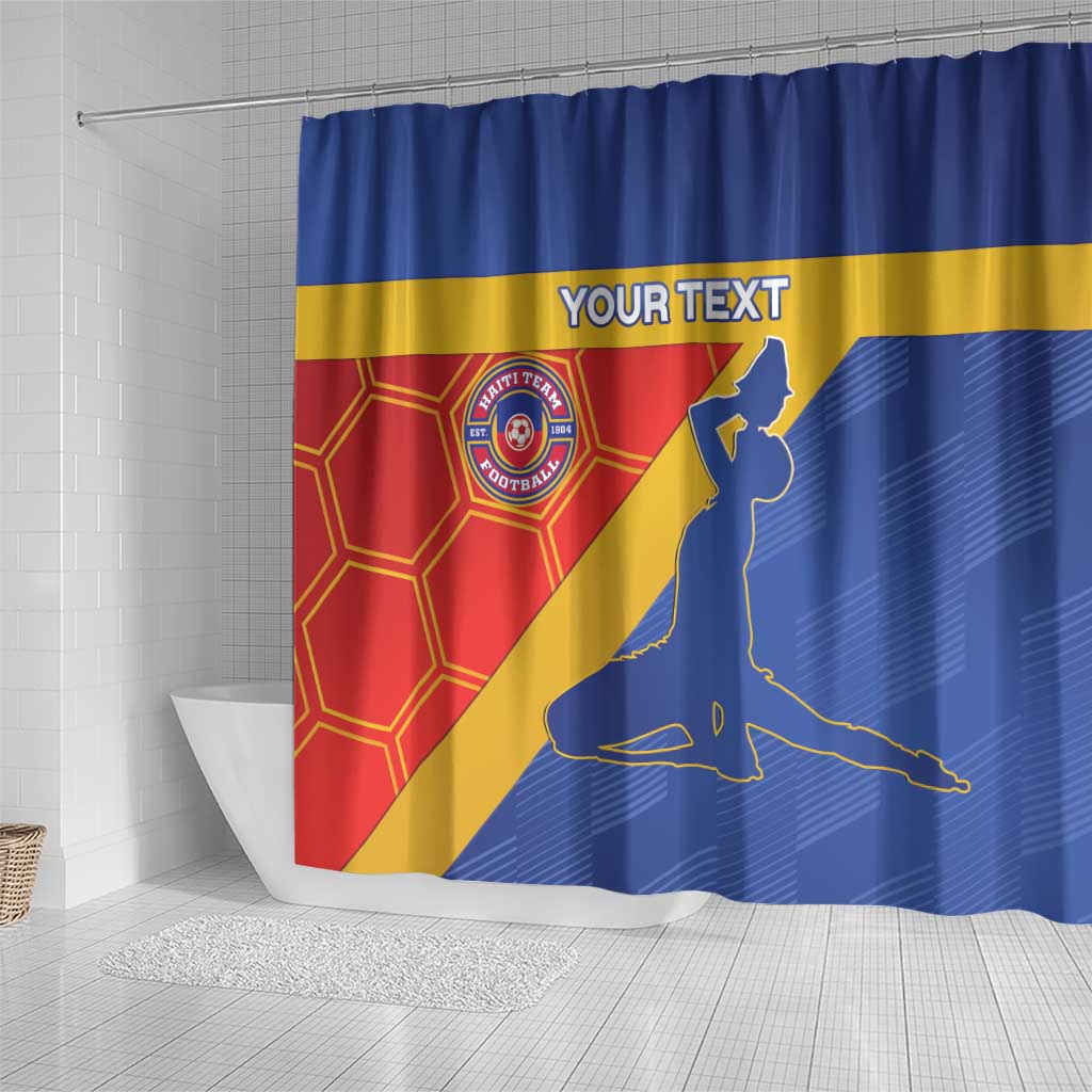 Custom Haiti Football Shower Curtain Neg Marron - Road To World Cup 2026 - African Pride