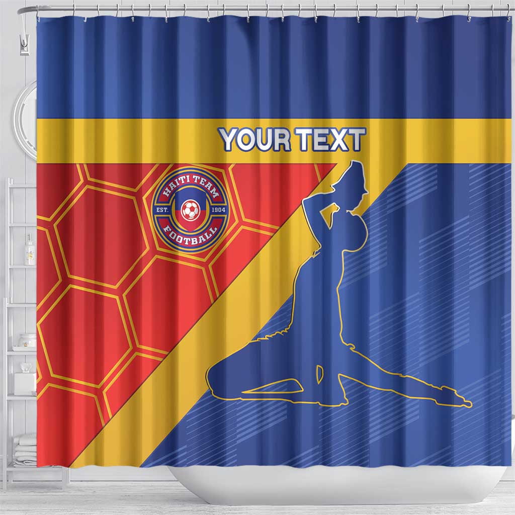 Custom Haiti Football Shower Curtain Neg Marron - Road To World Cup 2026 - African Pride