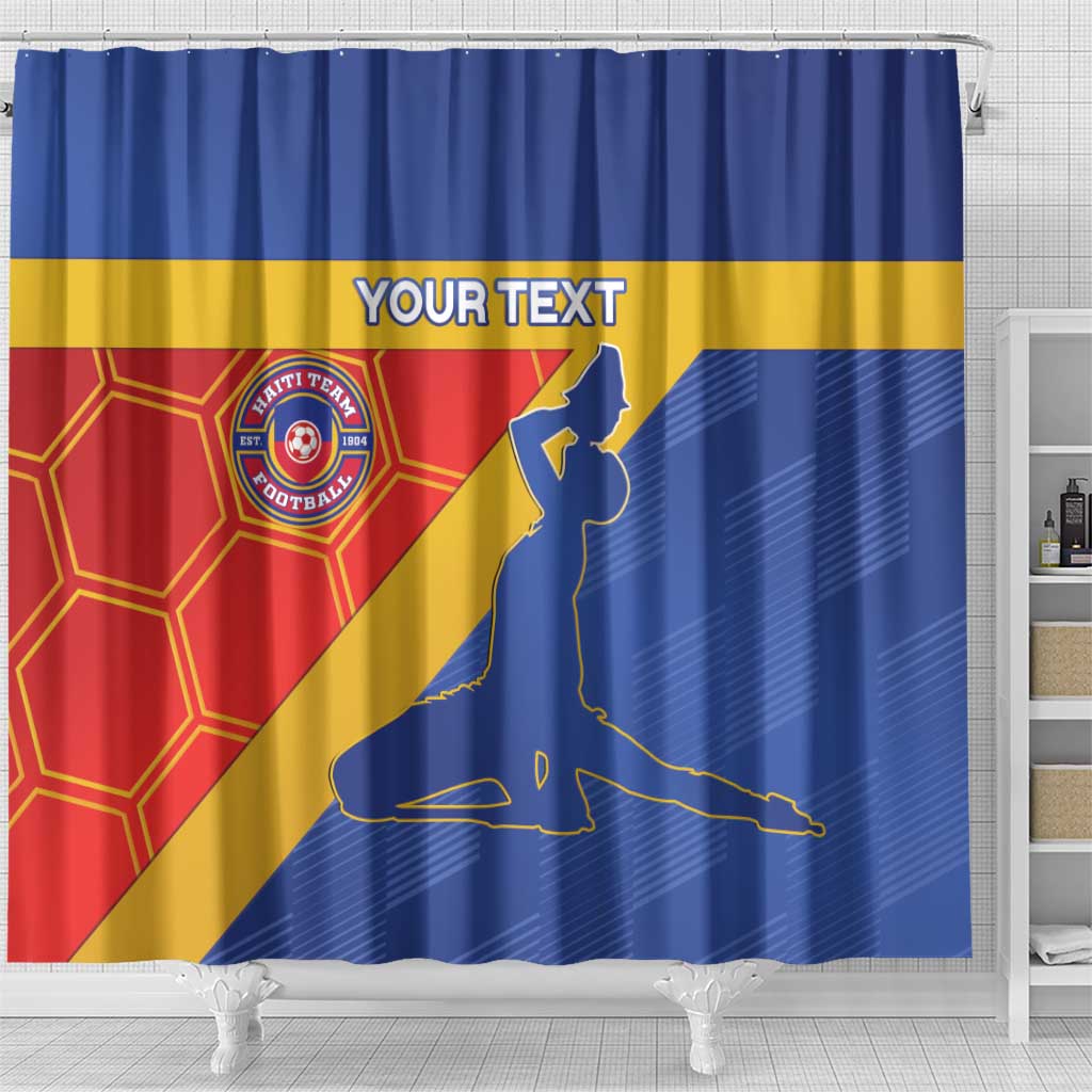 Custom Haiti Football Shower Curtain Neg Marron - Road To World Cup 2026 - African Pride