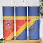 Custom Haiti Football Skinny Tumbler Neg Marron - Road To World Cup 2026 - African Pride