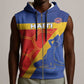 Custom Haiti Football Sleeveless Zip Hoodie Neg Marron - Road To World Cup 2026 - African Pride