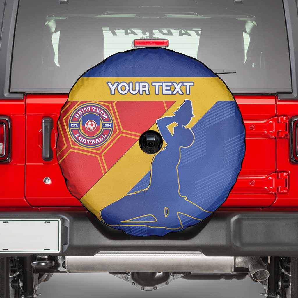Custom Haiti Football Spare Tire Cover Neg Marron - Road To World Cup 2026 - African Pride
