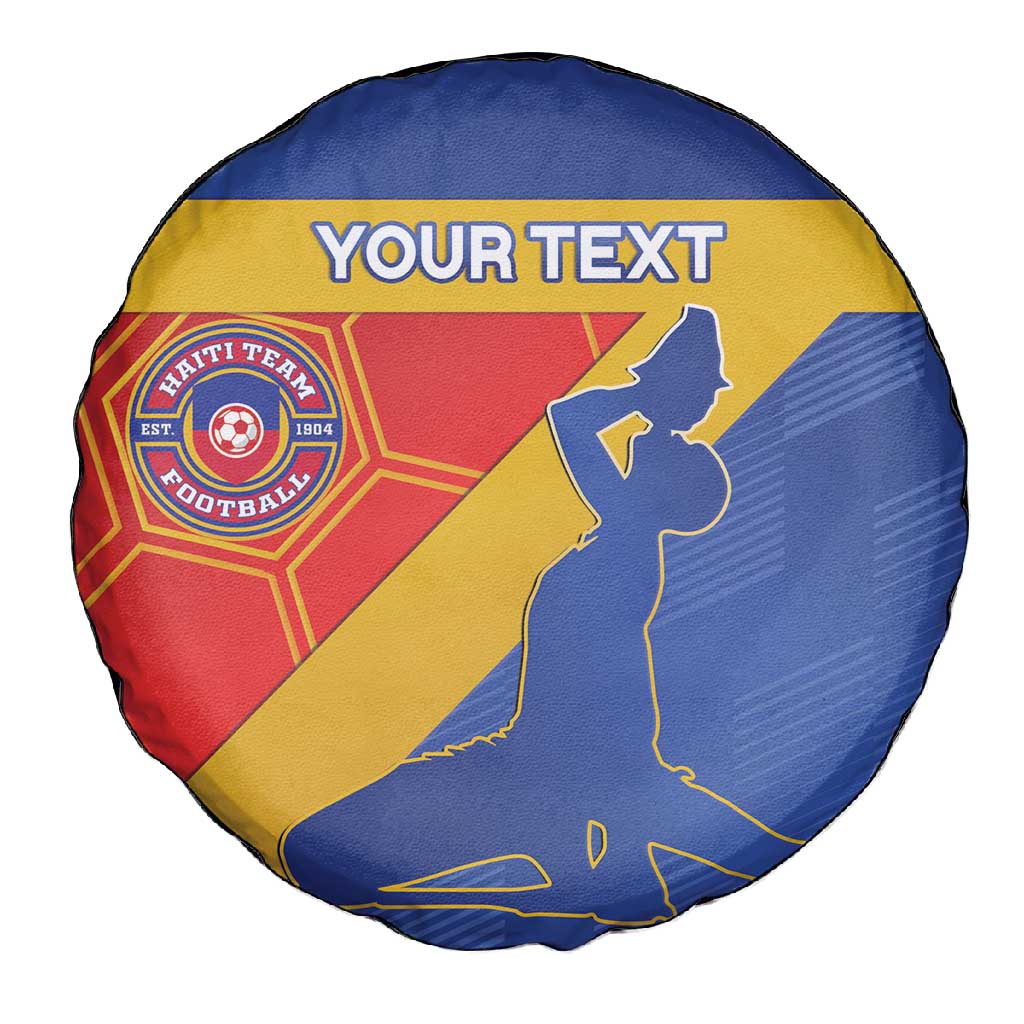 Custom Haiti Football Spare Tire Cover Neg Marron - Road To World Cup 2026 - African Pride