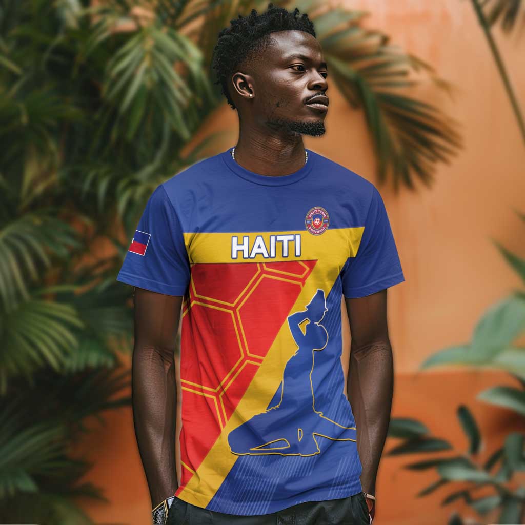 Custom Haiti Football T shirt Neg Marron - Road To World Cup 2026 - African Pride