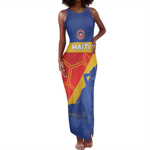 Custom Haiti Football Tank Maxi Dress Neg Marron - Road To World Cup 2026 - African Pride