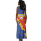 Custom Haiti Football Tank Maxi Dress Neg Marron - Road To World Cup 2026 - African Pride