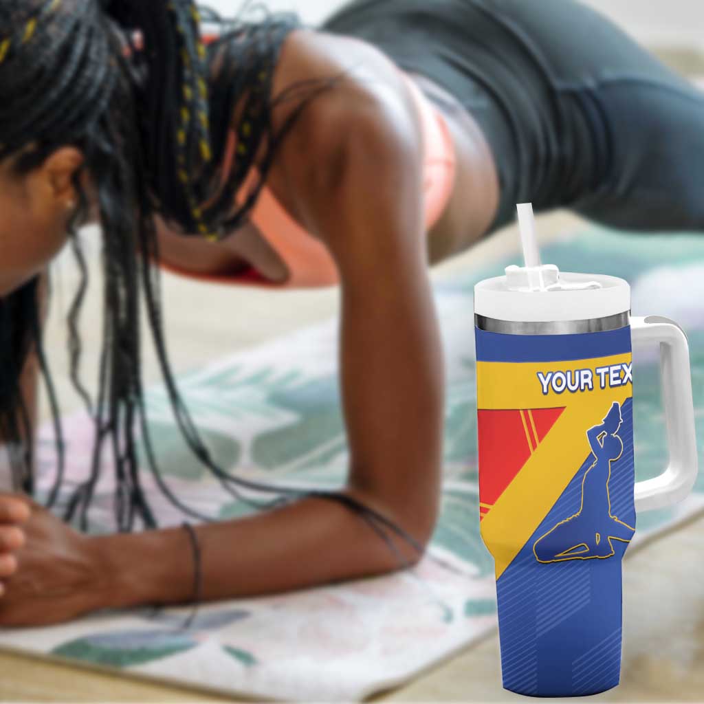 Custom Haiti Football Tumbler With Handle Neg Marron - Road To World Cup 2026 - African Pride