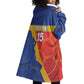 Custom Haiti Football Wearable Blanket Hoodie Neg Marron - Road To World Cup 2026 - African Pride
