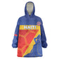Custom Haiti Football Wearable Blanket Hoodie Neg Marron - Road To World Cup 2026 - African Pride