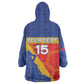 Custom Haiti Football Wearable Blanket Hoodie Neg Marron - Road To World Cup 2026 - African Pride