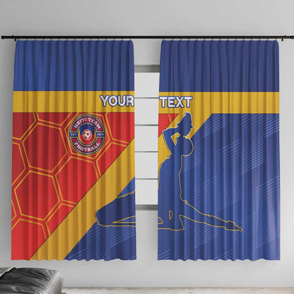 Custom Haiti Football Window Curtain Neg Marron - Road To World Cup 2026 - African Pride