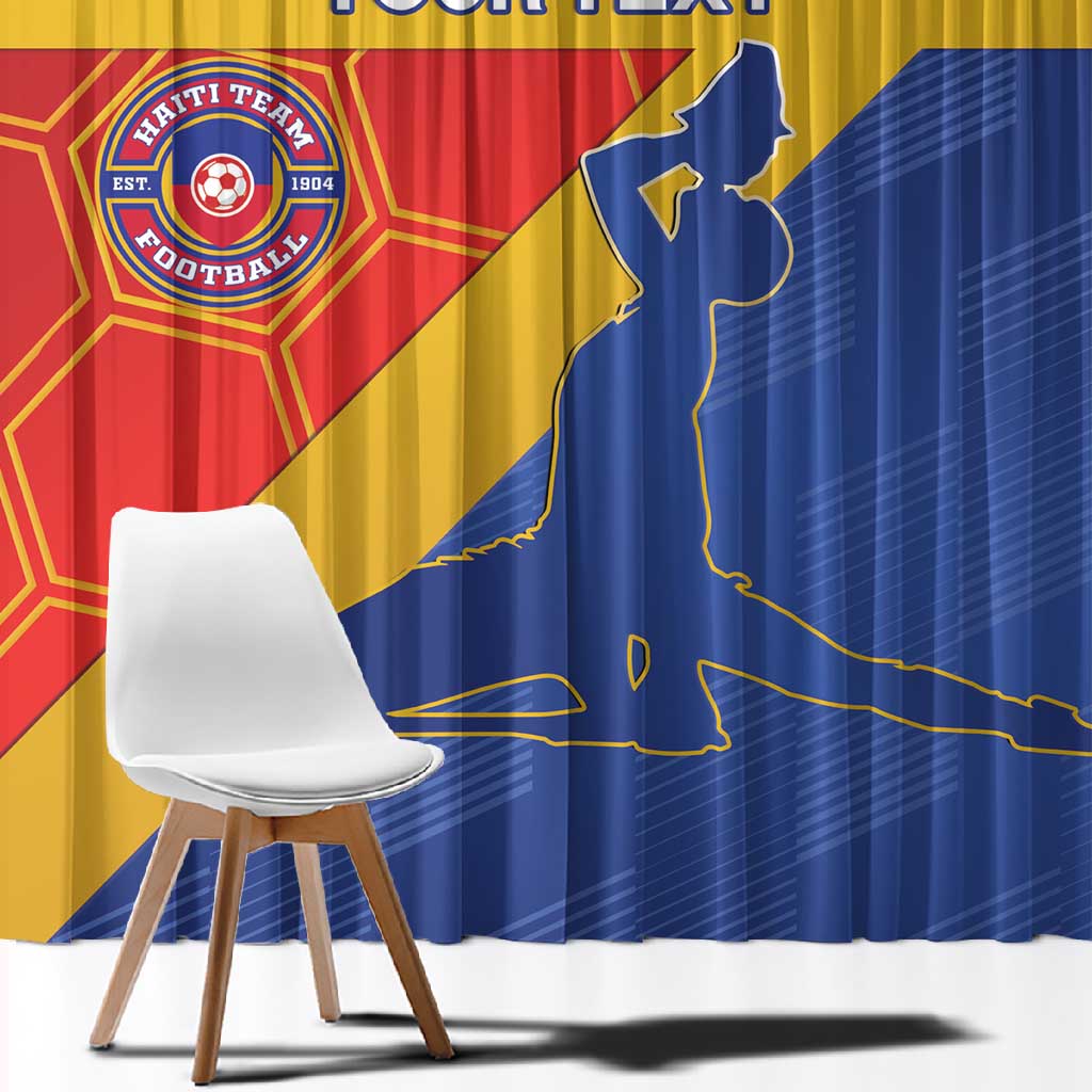 Custom Haiti Football Window Curtain Neg Marron - Road To World Cup 2026 - African Pride