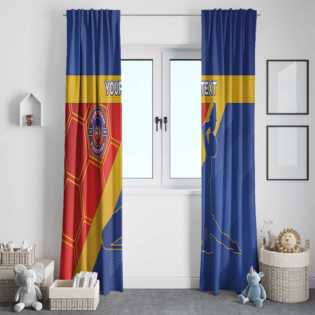 Custom Haiti Football Window Curtain Neg Marron - Road To World Cup 2026 - African Pride