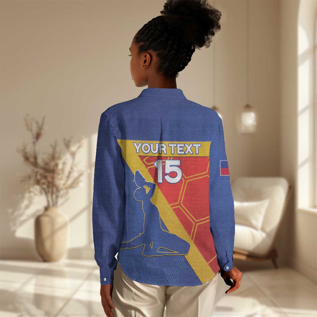 Custom Haiti Football Women Casual Shirt Neg Marron - Road To World Cup 2026 - African Pride