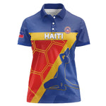 Custom Haiti Football Women Polo Shirt Neg Marron - Road To World Cup 2026 - African Pride