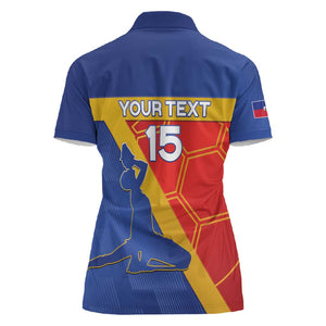 Custom Haiti Football Women Polo Shirt Neg Marron - Road To World Cup 2026 - African Pride