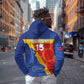 Custom Haiti Football Zip Hoodie Neg Marron - Road To World Cup 2026 - African Pride