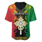 Personalised Afro Ethiopia Baseball Jersey Lion Of Judah - African Pattern