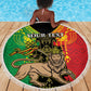 Personalised Afro Ethiopia Beach Blanket Lion Of Judah - African Pattern