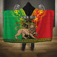 Personalised Afro Ethiopia Hooded Blanket Lion Of Judah - African Pattern
