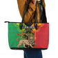 Personalised Afro Ethiopia Leather Tote Bag Lion Of Judah - African Pattern