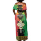 Personalised Afro Ethiopia Off Shoulder Maxi Dress Lion Of Judah - African Pattern
