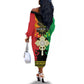 Personalised Afro Ethiopia Off The Shoulder Long Sleeve Dress Lion Of Judah - African Pattern