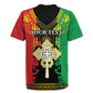 Personalised Afro Ethiopia Rugby Jersey Lion Of Judah - African Pattern