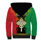 Personalised Afro Ethiopia Sherpa Hoodie Lion Of Judah - African Pattern