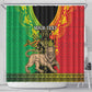 Personalised Afro Ethiopia Shower Curtain Lion Of Judah - African Pattern