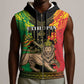 Personalised Afro Ethiopia Sleeveless Zip Hoodie Lion Of Judah - African Pattern - African Pride