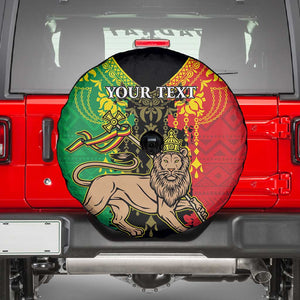 Personalised Afro Ethiopia Spare Tire Cover Lion Of Judah - African Pattern