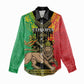 Personalised Afro Ethiopia Women Casual Shirt Lion Of Judah - African Pattern LT15
