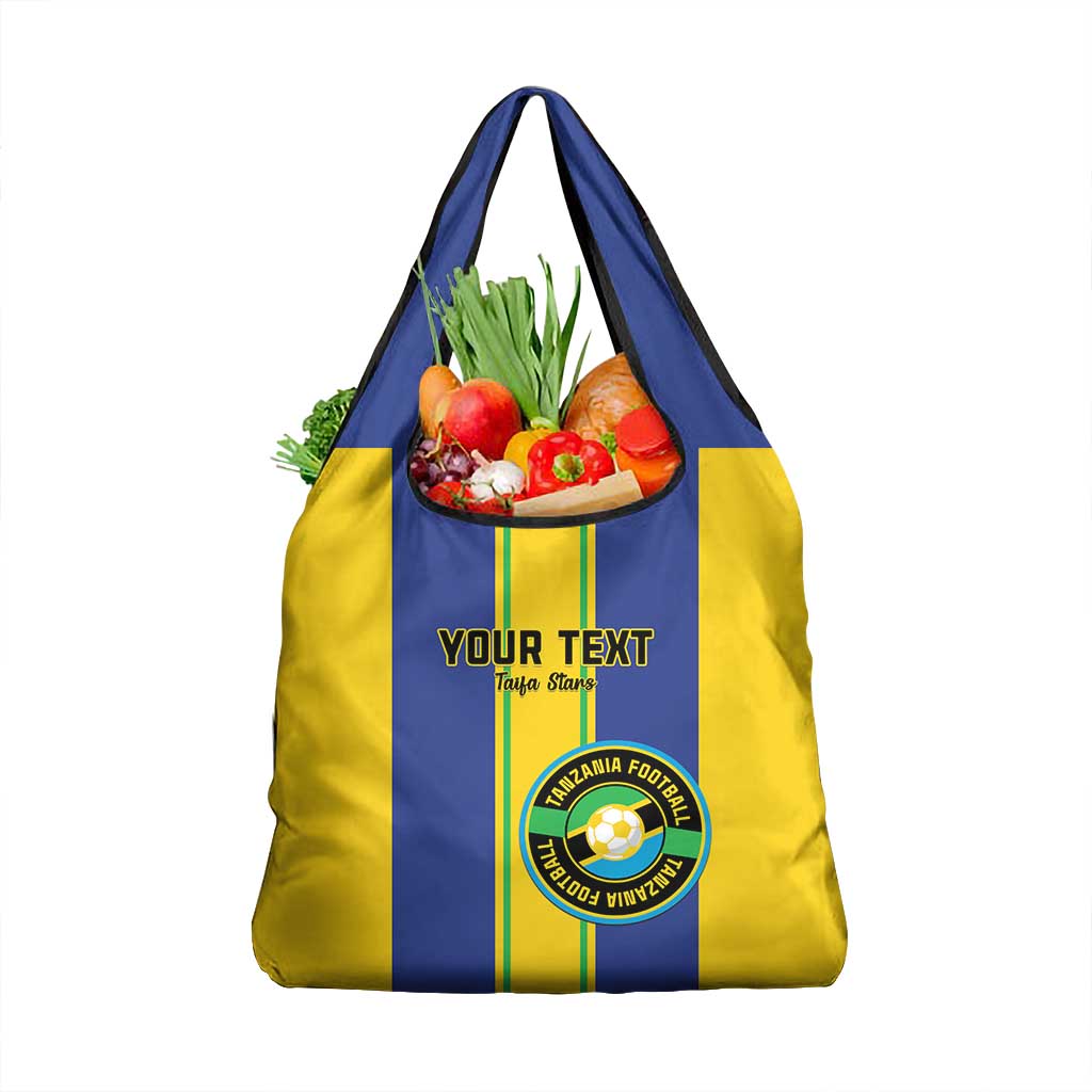 Custom Afro Tanzania Football Grocery Bag We Are Champions