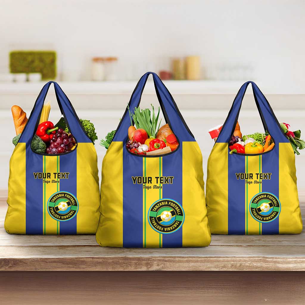 Custom Afro Tanzania Football Grocery Bag We Are Champions