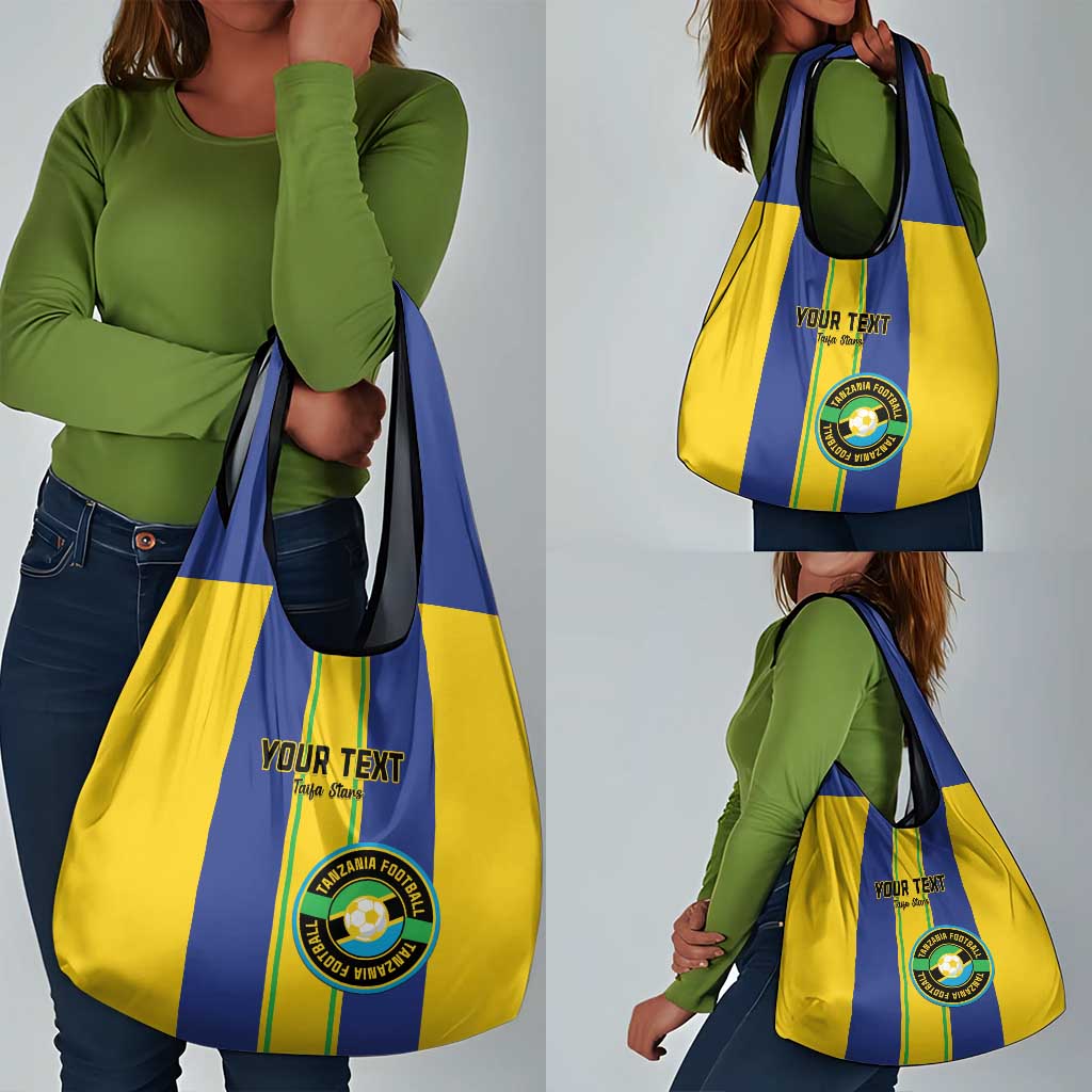 Custom Afro Tanzania Football Grocery Bag We Are Champions