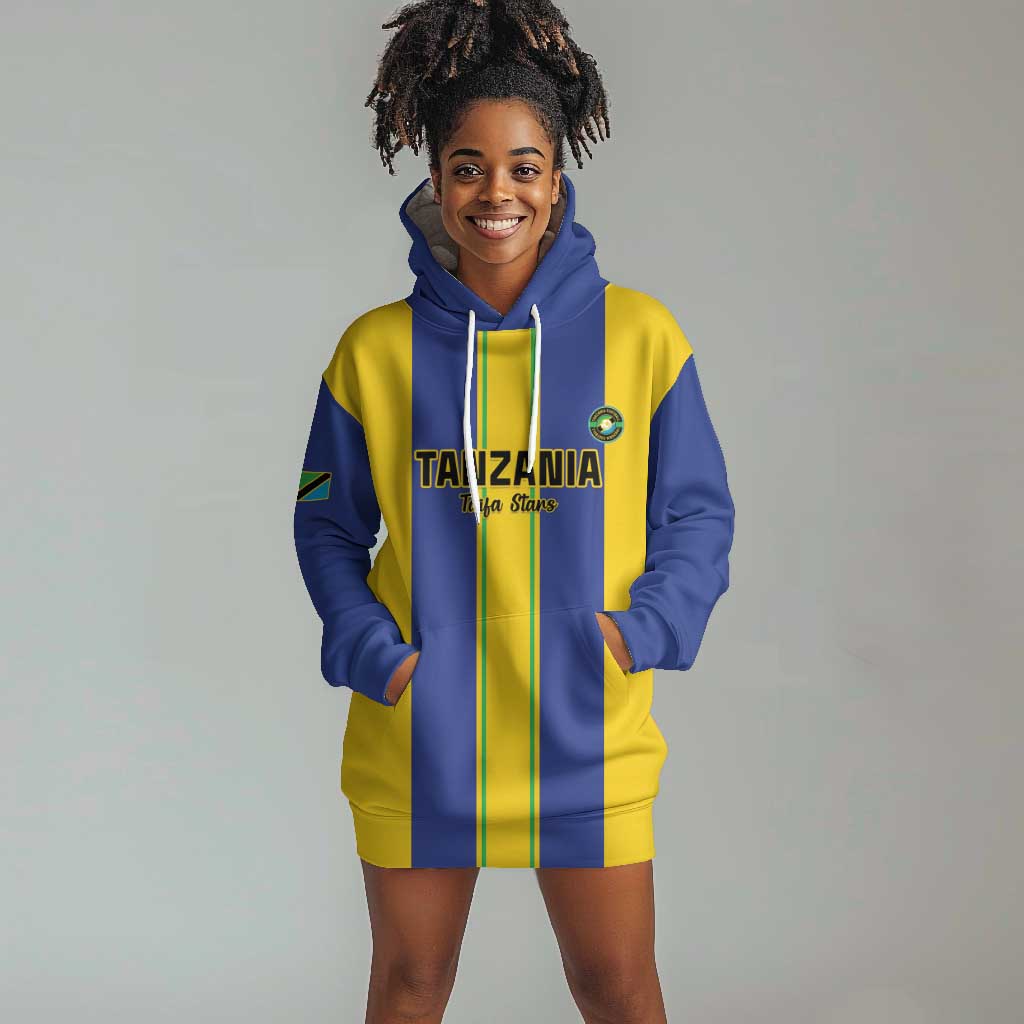 Custom Afro Tanzania Football Hoodie Dress We Are Champions