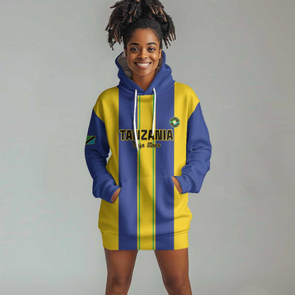Custom Afro Tanzania Football Hoodie Dress We Are Champions
