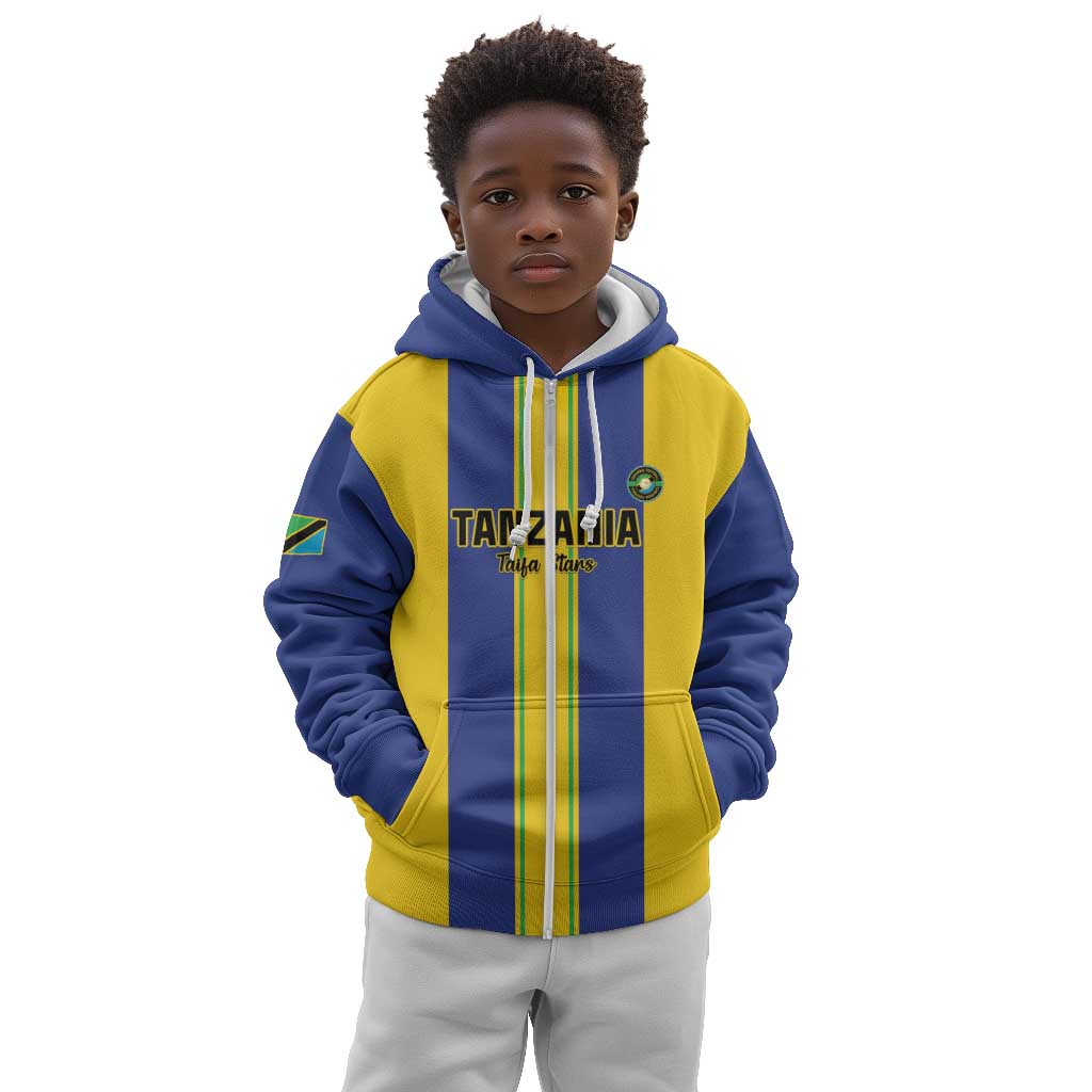 Custom Afro Tanzania Football Kid Hoodie We Are Champions