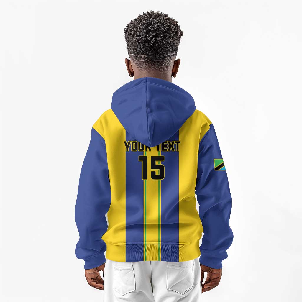 Custom Afro Tanzania Football Kid Hoodie We Are Champions
