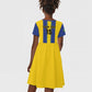 Custom Afro Tanzania Football Kid Short Sleeve Dress We Are Champions