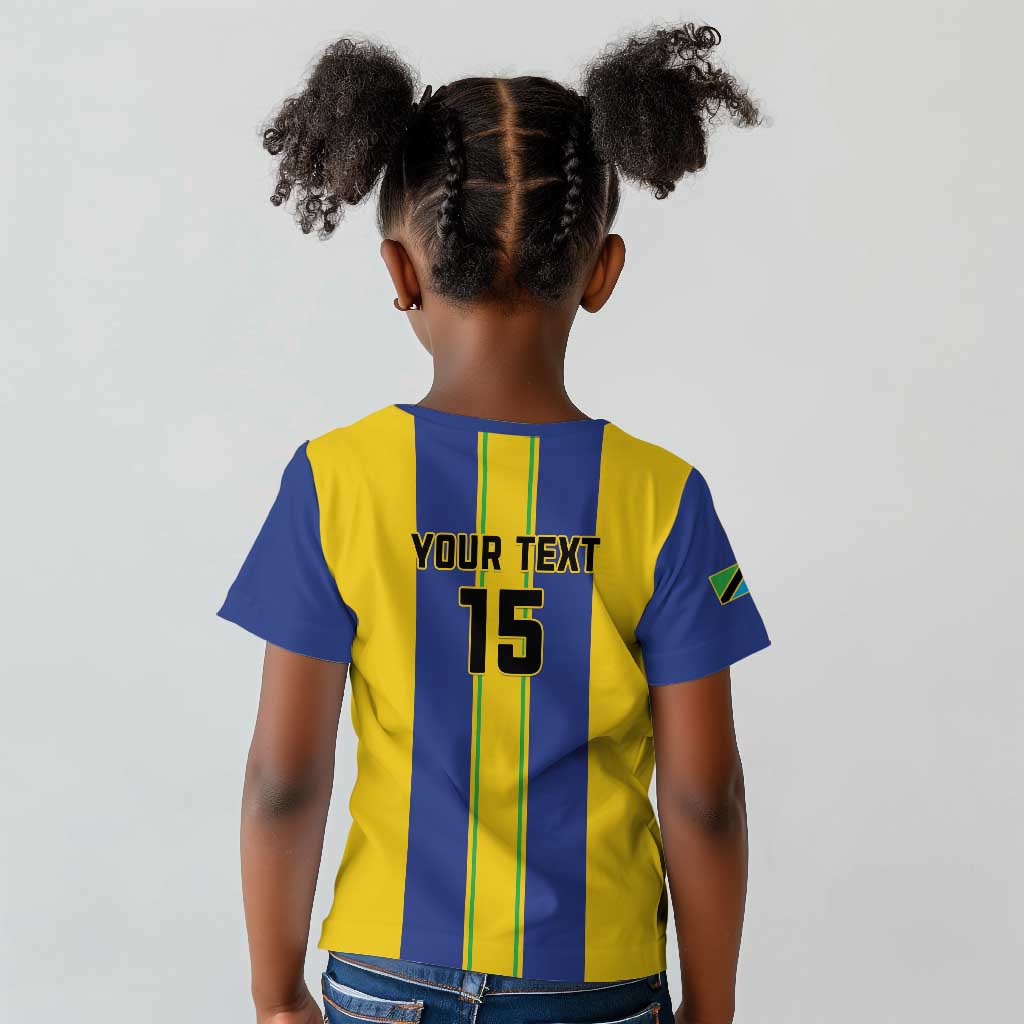 Custom Afro Tanzania Football Kid T shirt We Are Champions