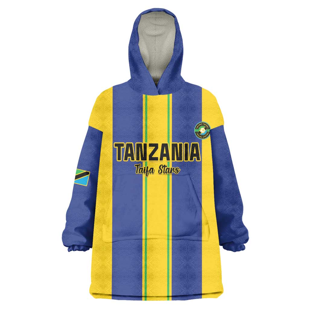 Custom Afro Tanzania Football Kid Wearable Blanket Hoodie We Are Champions