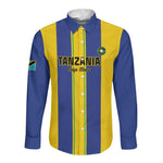 Custom Afro Tanzania Football Long Sleeve Button Shirt We Are Champions