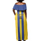 Custom Afro Tanzania Football Off Shoulder Maxi Dress We Are Champions