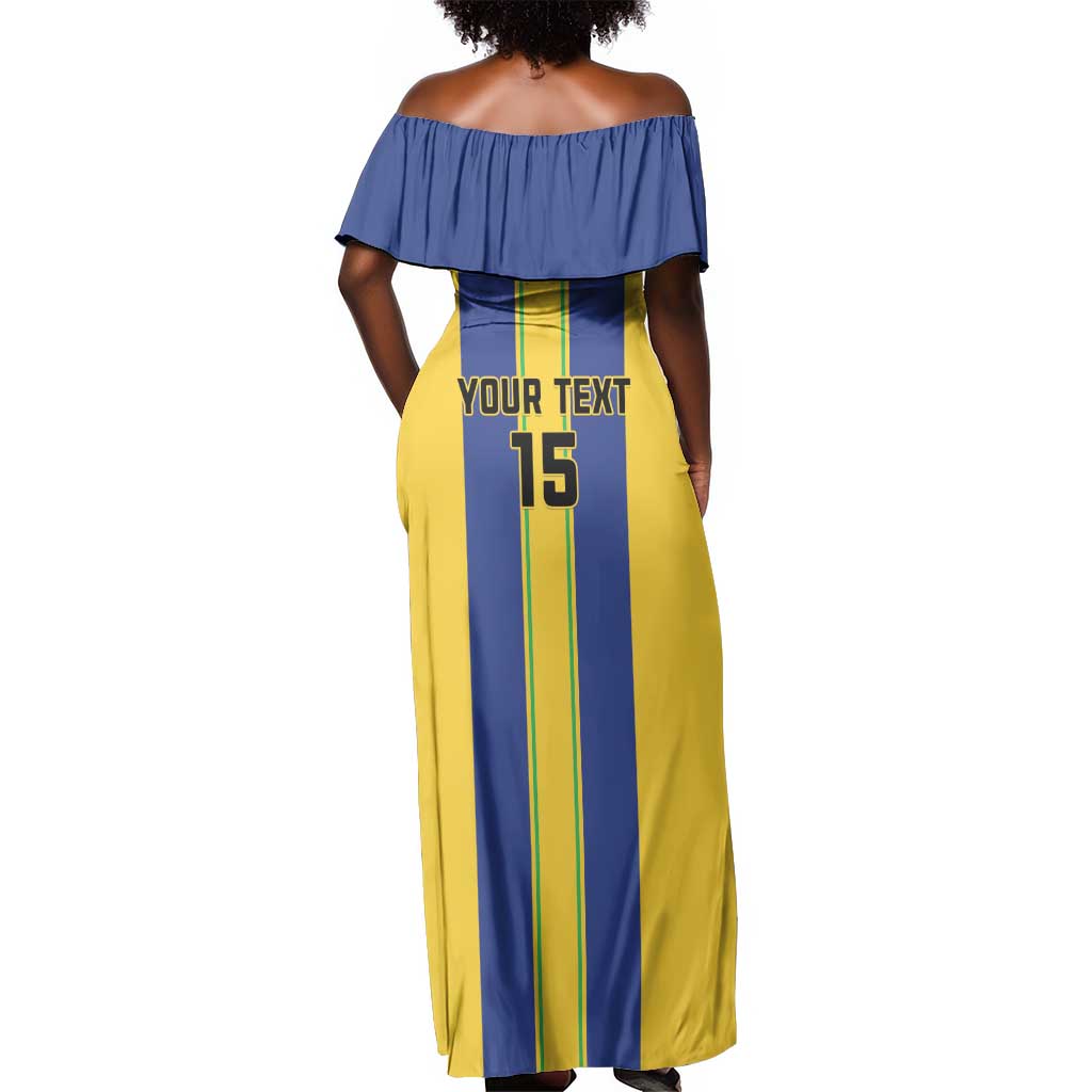 Custom Afro Tanzania Football Off Shoulder Maxi Dress We Are Champions