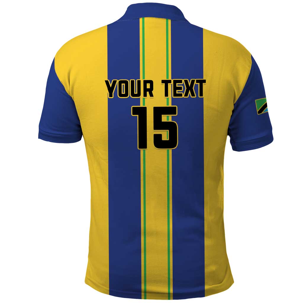 Custom Afro Tanzania Football Polo Shirt We Are Champions